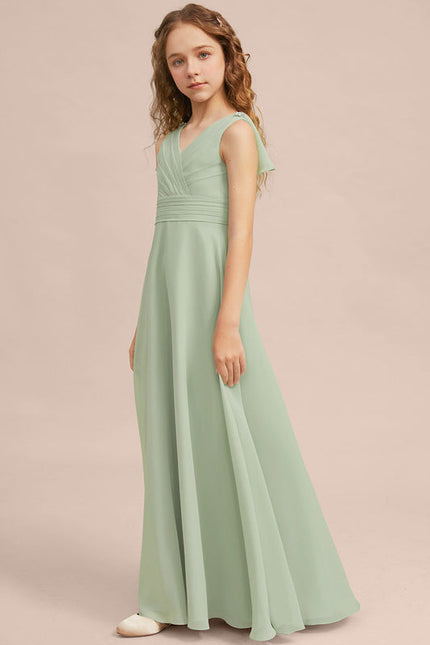 Robe Demoiselle D'Honneur Verte Éthérée - gallery 2