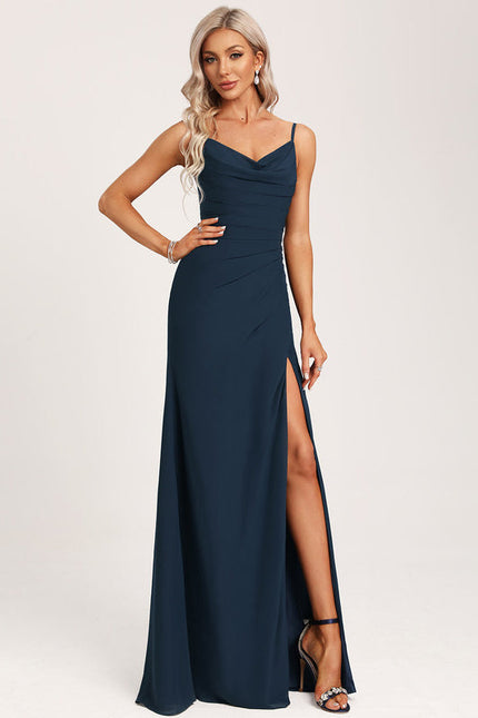 Robe Demoiselle D'Honneur Bleu Nuit - gallery 5