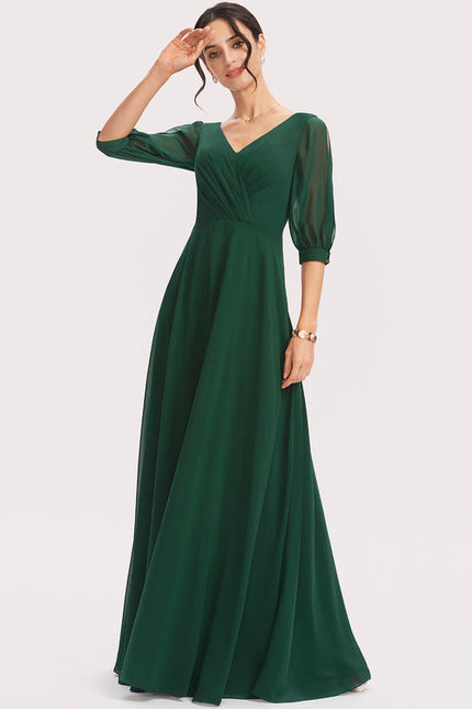 Robe Demoiselle D'Honneur À Volants Rose Pâle - gallery 3