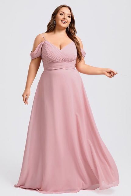 Robe Demoiselle D'Honneur Fluide Beige - gallery 5