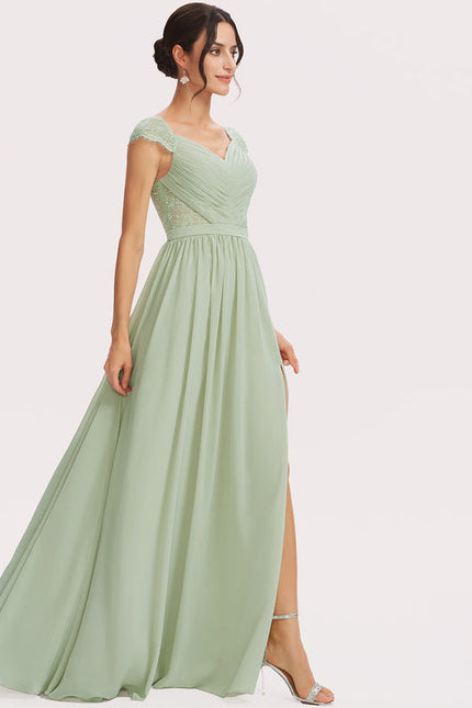 Robe Demoiselle D'Honneur Fluide Rose Pâle - gallery 5