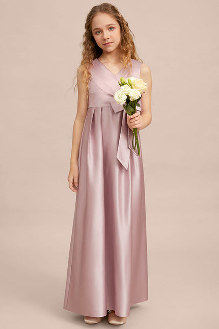 Robe Demoiselle D'Honneur Satinée Lilas - gallery 3