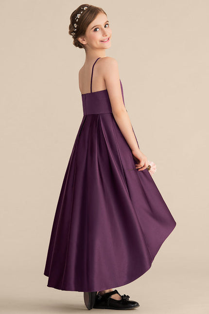 Robe Demoiselle D'Honneur Satin Fluide Asymétrique - gallery 1