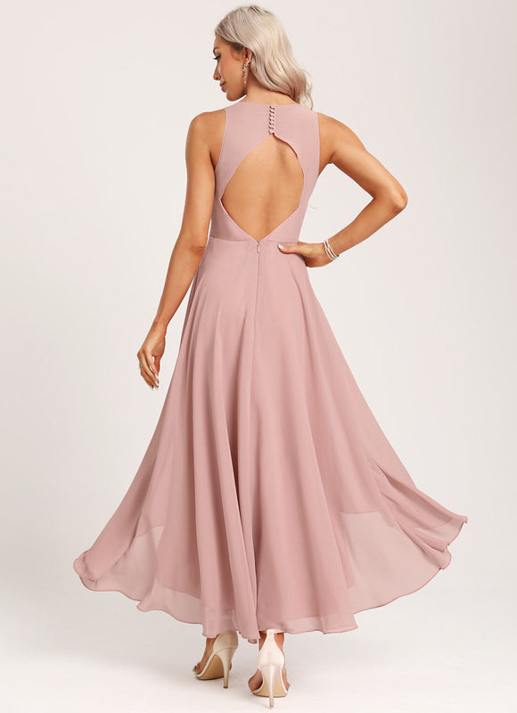 Robe Demoiselle D'Honneur Mousseline Aérienne - gallery 5