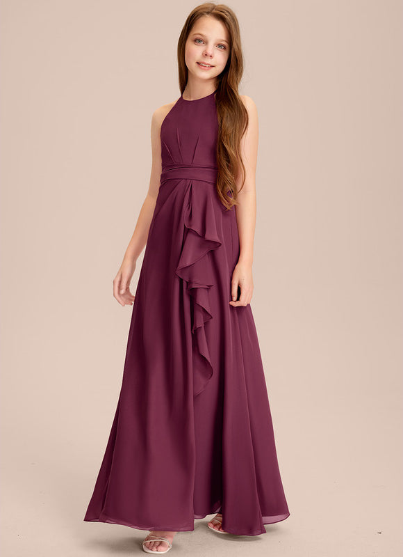 Robe Demoiselle D'Honneur Flottante Prune - gallery 6