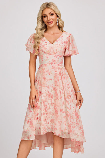 Robe Demoiselle D'Honneur Asymétrique Fluide - gallery 1