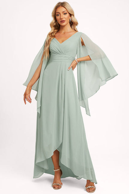 Robe Demoiselle D'Honneur Asymétrique Fluide