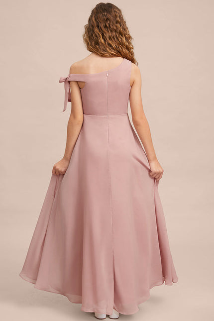 Robe Demoiselle D'Honneur Unicolore Élégante - gallery 6