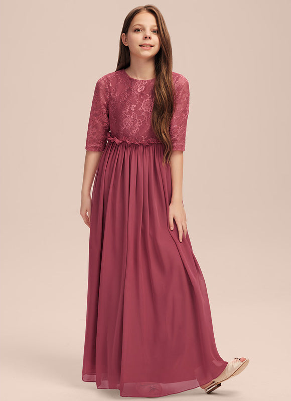 Robe Demoiselle D'Honneur Rouge Élégant Longueur - gallery 1