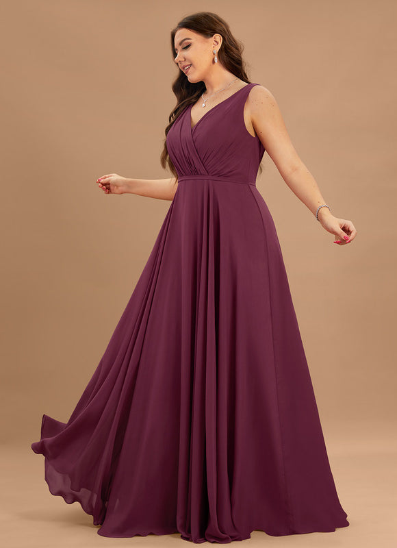 Robe Demoiselle D'Honneur Élégante Bordeaux - gallery 6