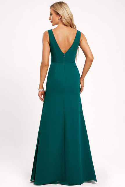 Robe Demoiselle D'Honneur À Volants Rose Pâle - gallery 4