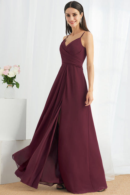 Robe Demoiselle D'Honneur À Volants Rose Pâle - gallery 3