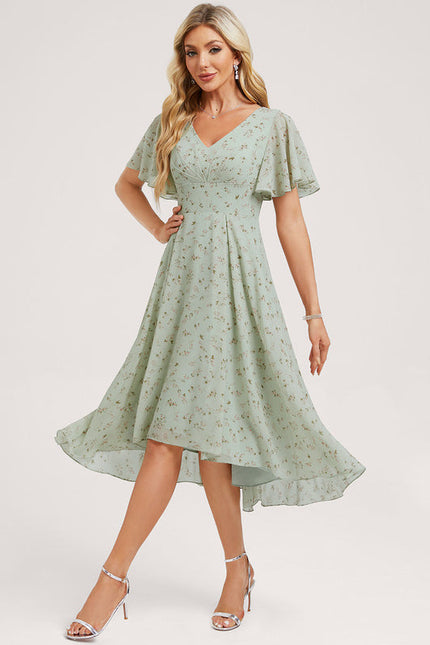 Robe Demoiselle D'Honneur Asymétrique Fluide - gallery 3