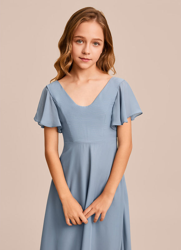 Robe Demoiselle D'Honneur Verte Éthérée - gallery 4