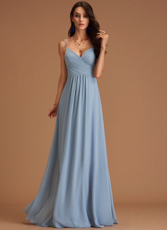 Robe Demoiselle D'Honneur Élégante Bordeaux - gallery 1