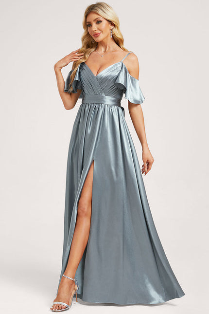 Robe Demoiselle D'Honneur Satin Éclatant - gallery 2