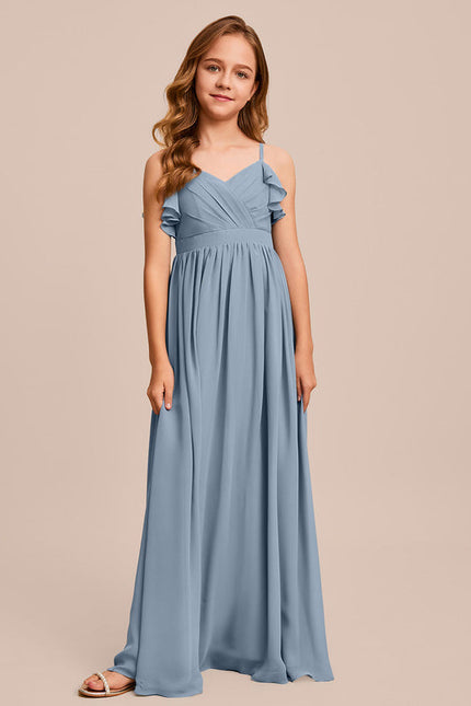 Robe Demoiselle D'Honneur Verte Éthérée - gallery 4