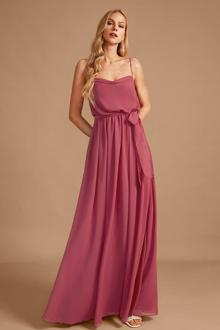 Robe Demoiselle D'Honneur Col V Fluidité - gallery 5