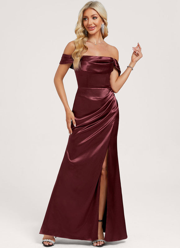 Robe Demoiselle D'Honneur Col Bateau - gallery 1