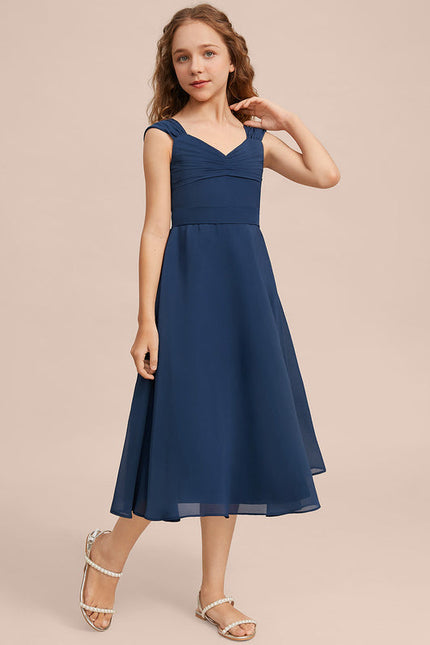 Robe Demoiselle D'Honneur Marine Élégante - gallery 6