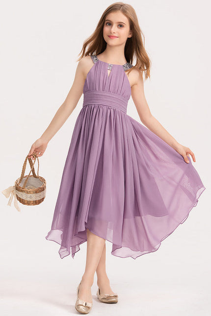 Robe Demoiselle D'Honneur Flottante Lilas
