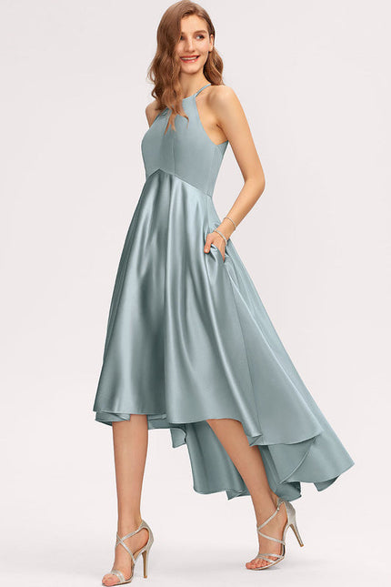 Robe Demoiselle D'Honneur Satinée Aérienne - gallery 3