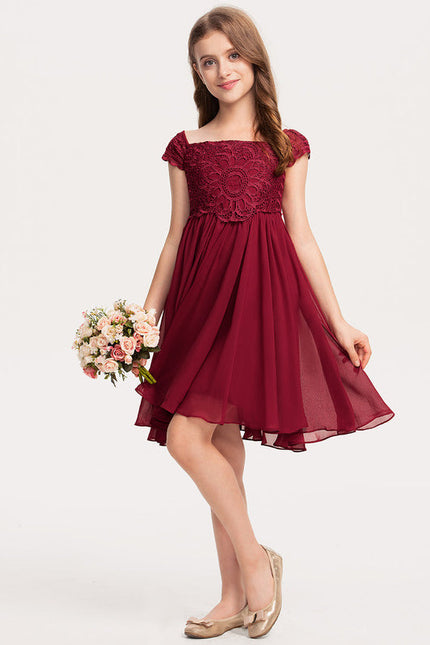 Robe Demoiselle D'Honneur Élégance Cerise