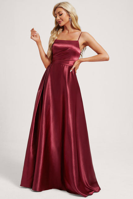 Robe Demoiselle D'Honneur Champagne Satin - gallery 2