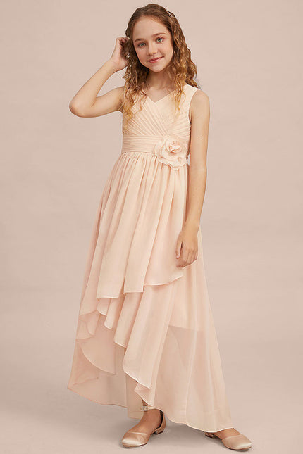 Robe Demoiselle D'Honneur Flou Pêche - gallery 1