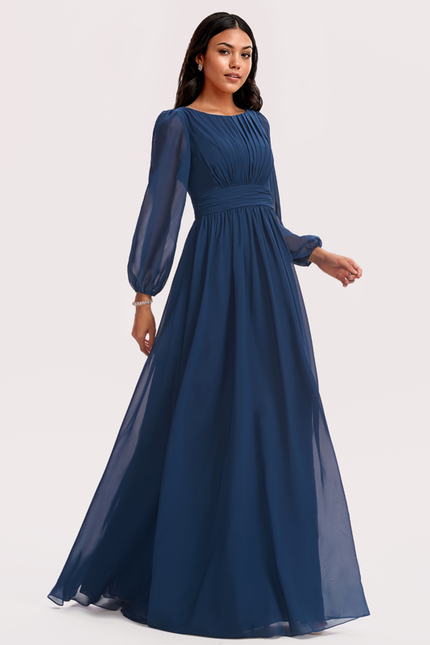 Robe Demoiselle D'Honneur Émeraude Fluide - gallery 1