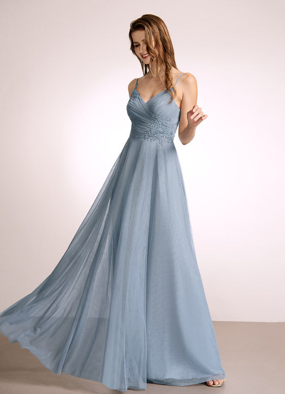 Robe Demoiselle D'Honneur Azur Brumeux