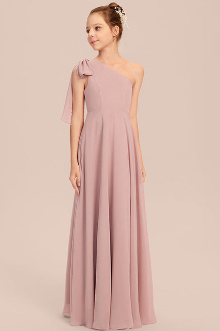 Robe Demoiselle D'Honneur Unicolore Élégante - gallery 5