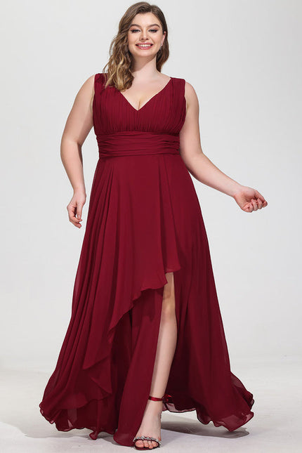 Robe Demoiselle D'Honneur À Volants Rose Pâle - gallery 7