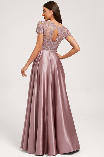 Robe Demoiselle D'Honneur Dentelle Rose - gallery 1