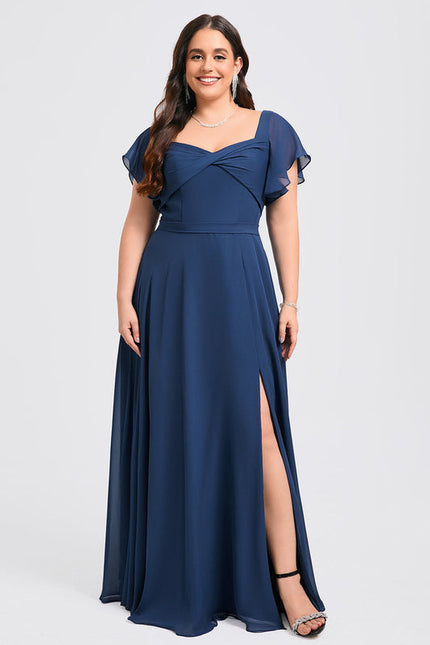 Robe Demoiselle D'Honneur À Volants Rose Pâle - gallery 5