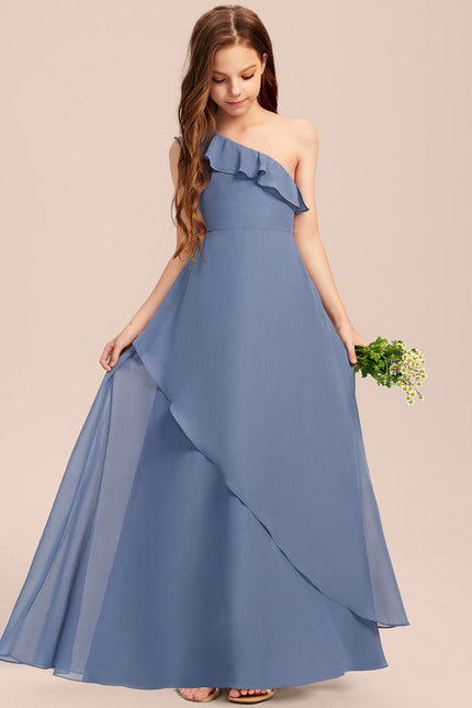 Robe Demoiselle D'Honneur Vert Poudré Élégant - gallery 5