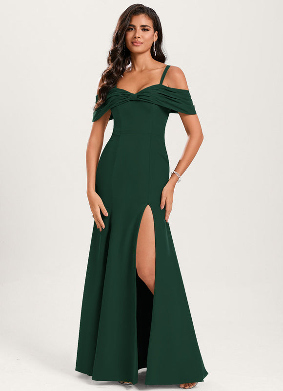 Robe Demoiselle D'Honneur Vert Kaki - gallery 2