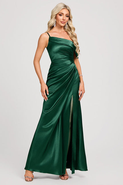 Robe Demoiselle D'Honneur Satin Vert - gallery 1
