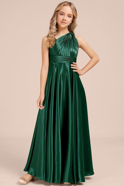Robe Demoiselle D'Honneur Satin Unie Élégante - gallery 2