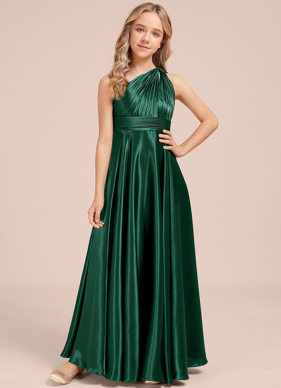 Robe Demoiselle D'Honneur Satin Unie Élégante - gallery 2