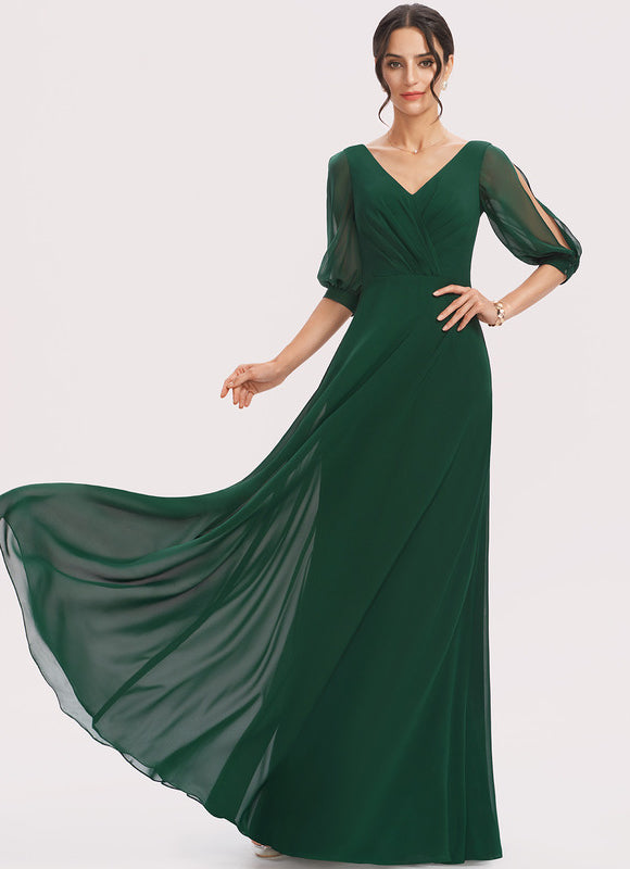 Robe Demoiselle D'Honneur À Volants Rose Pâle