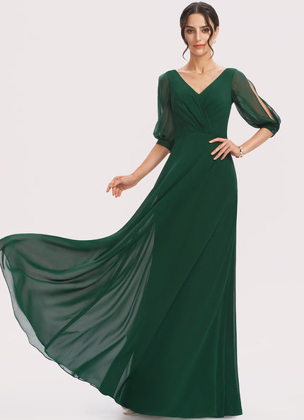 Robe Demoiselle D'Honneur À Volants Rose Pâle