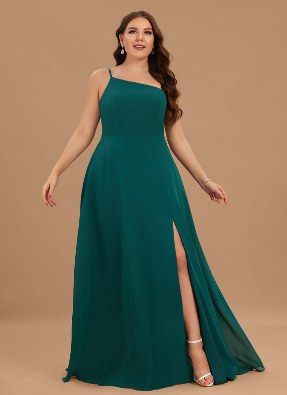 Robe Demoiselle D'Honneur Asymétrique Bordeaux - gallery 7
