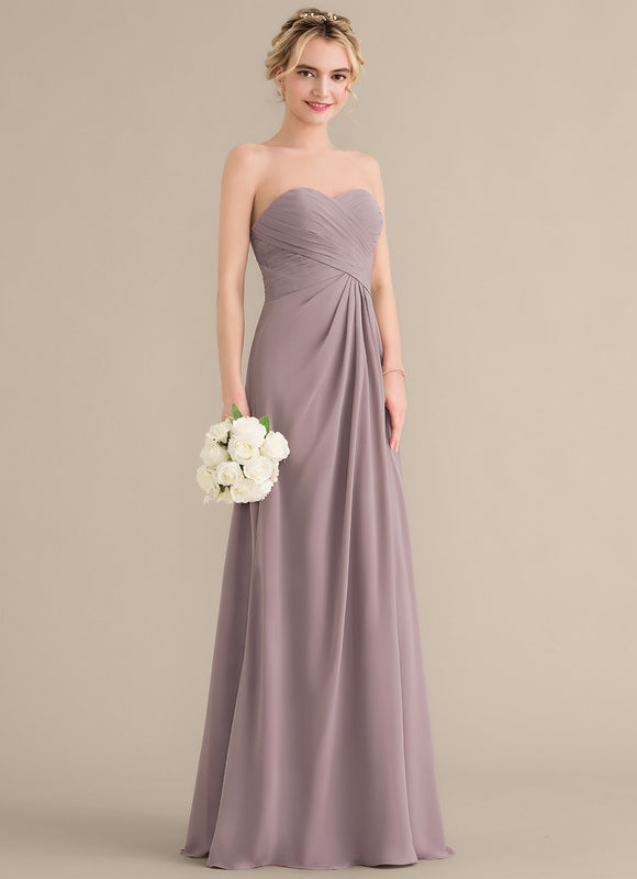 Robe Demoiselle D'Honneur Drapée Bordeaux - gallery 5