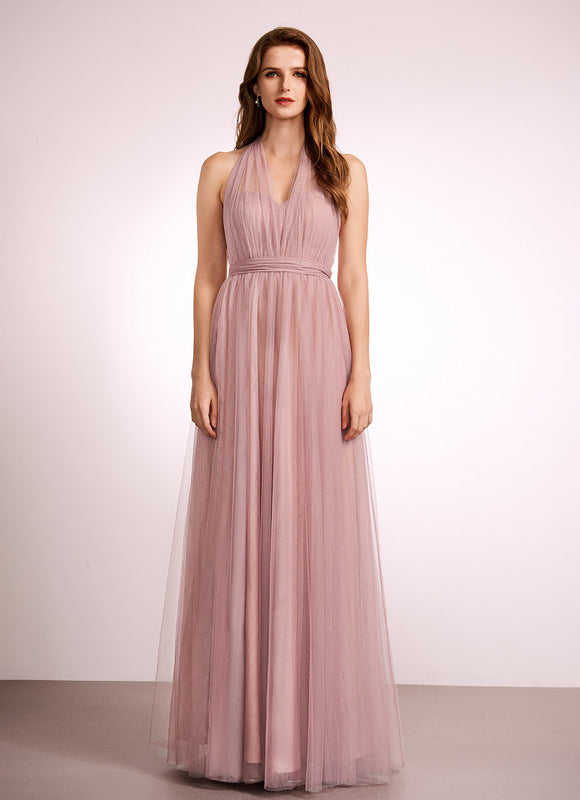 Robe Demoiselle D'Honneur Rose Brumeuse - gallery 1