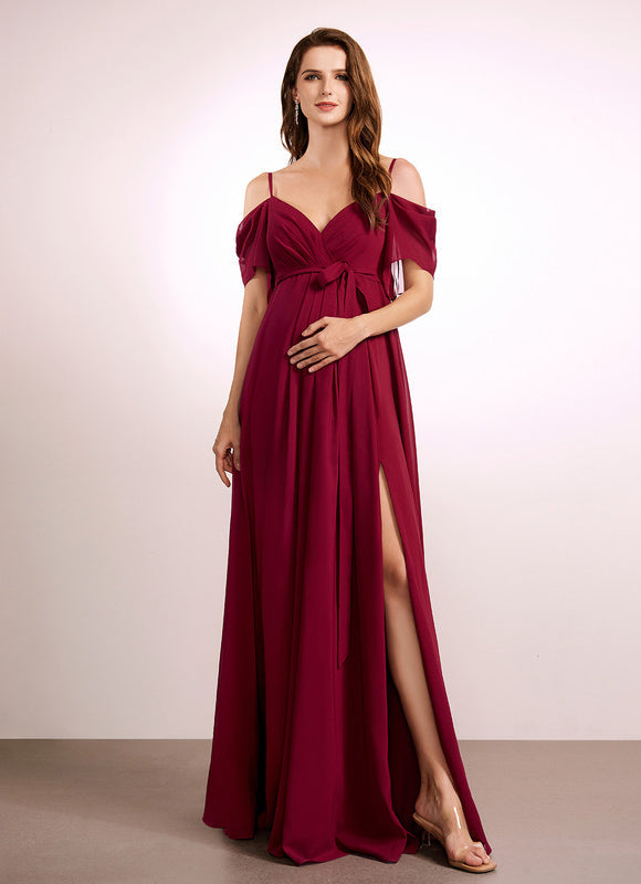 Robe Demoiselle D'Honneur Maternité Élégante - gallery 1