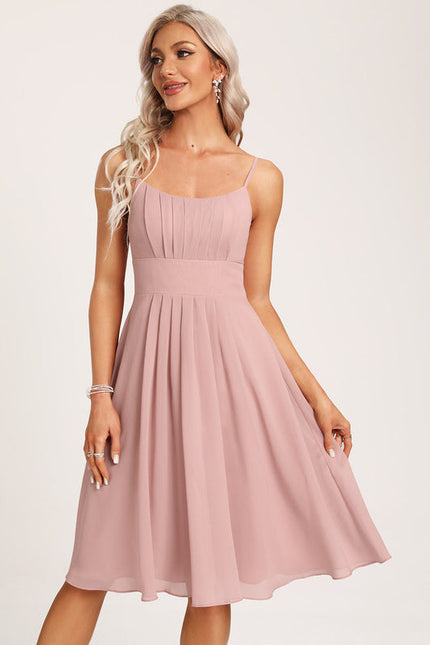 Robe Rose Courte Demoiselle D'Honneur - gallery 5
