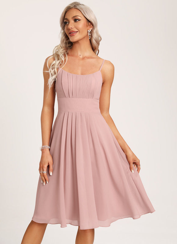 Robe Rose Courte Demoiselle D'Honneur - gallery 5