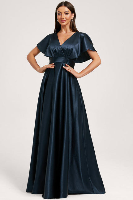 Robe Longue Satin Demoiselle D'Honneur - gallery 4