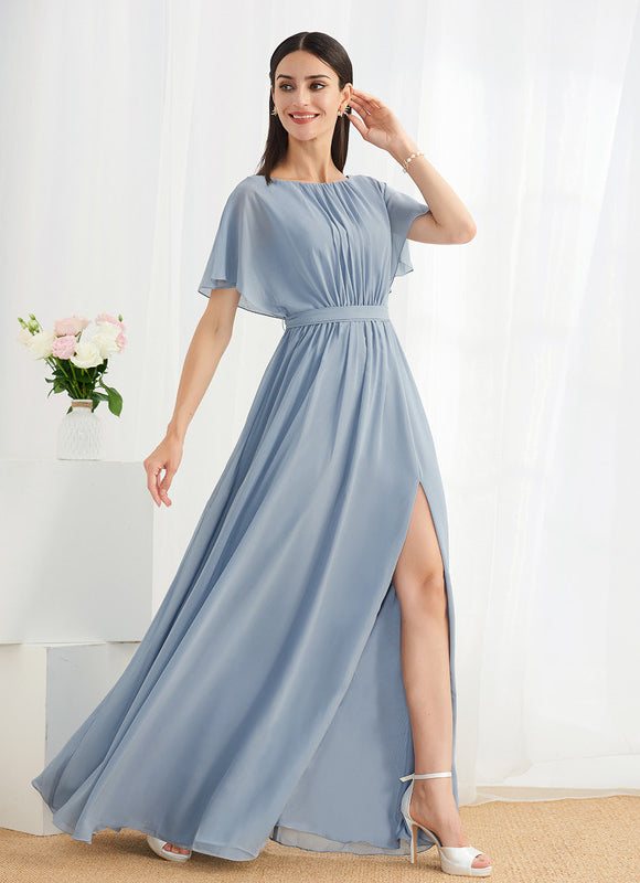 Robe Demoiselle D'Honneur Émeraude Fluide - gallery 3